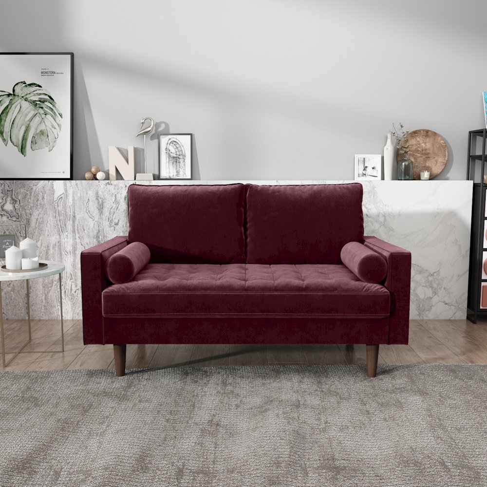 Mierei Square Arm Living Room Loveseat. Picture 3