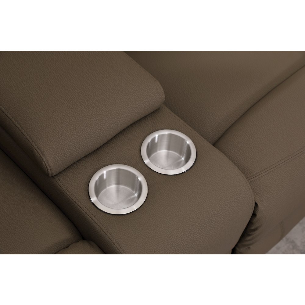 Modern Reclining Sectional Sofa with Cup Holders & Storage. Picture 10