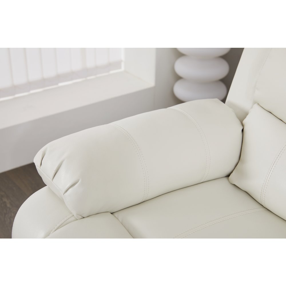 Faux Leather Manual Reclining Sofa Set – 3-Piece Home Theater Seating. Picture 4