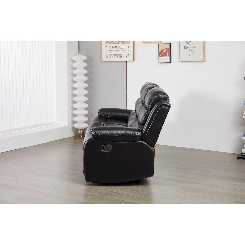 Faux Leather Manual Reclining Sofa Set – 2PC Home Theater Seating. Picture 3