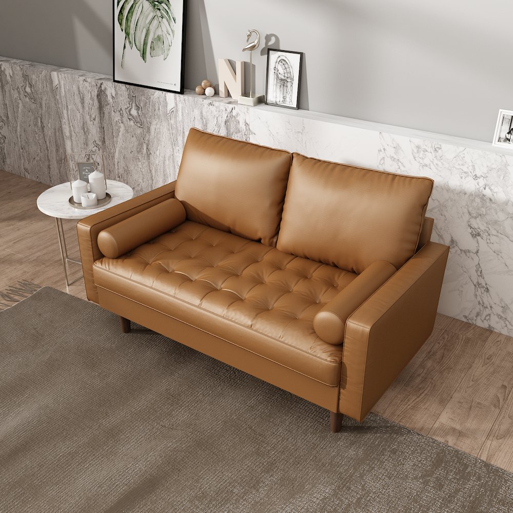 Mierei Square Arm Living Room Loveseat. Picture 4