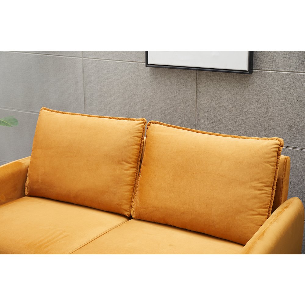 Jadier Velvet Living Room Loveseat. Picture 9