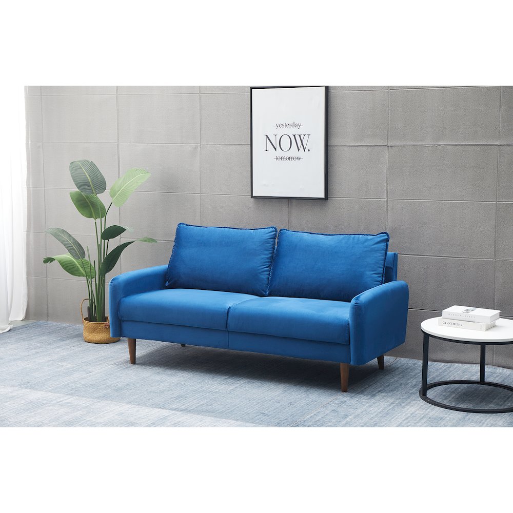 Jadier Velvet Living Room Sofa. Picture 1