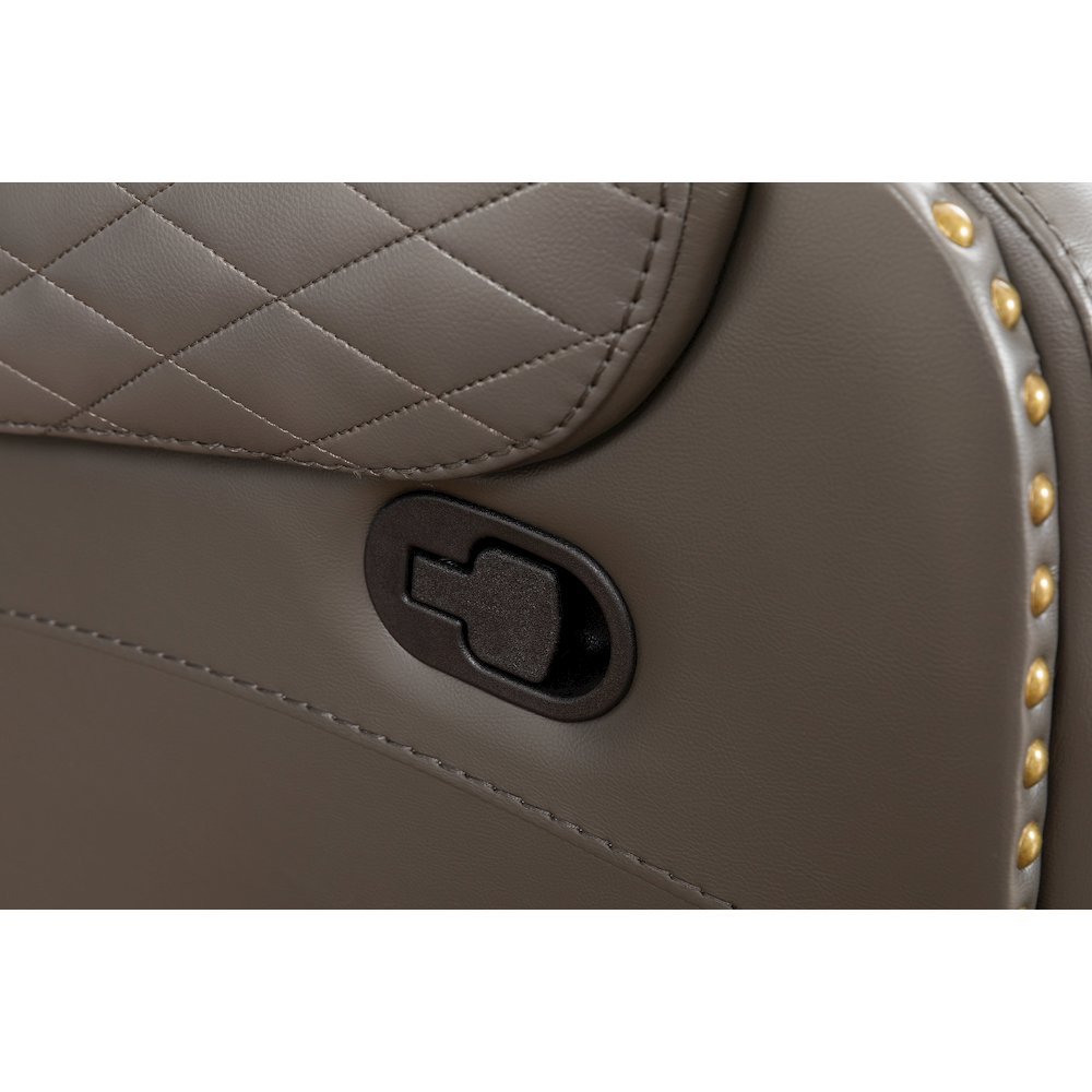 Ilyiano Two Tone Faux Leather 3-Piece Livingroom Reclining Set In Gray. Picture 9