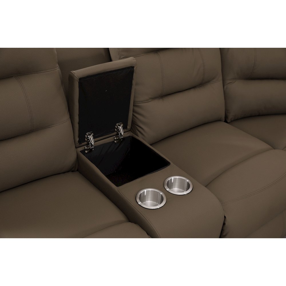 Modern Reclining Sectional Sofa with Cup Holders & Storage. Picture 11