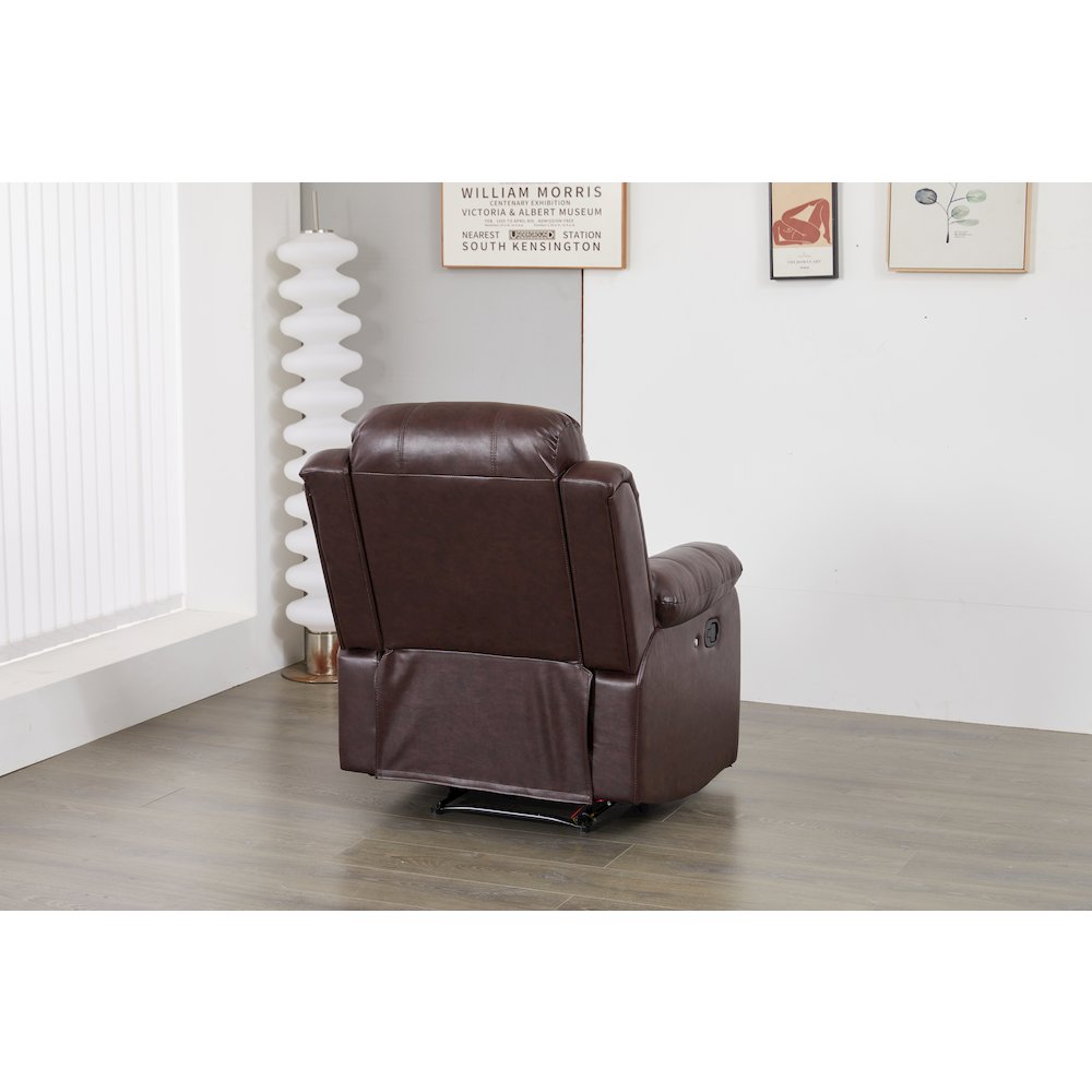 Luxury Faux Leather Recliner Chair with LED Lights. Picture 4