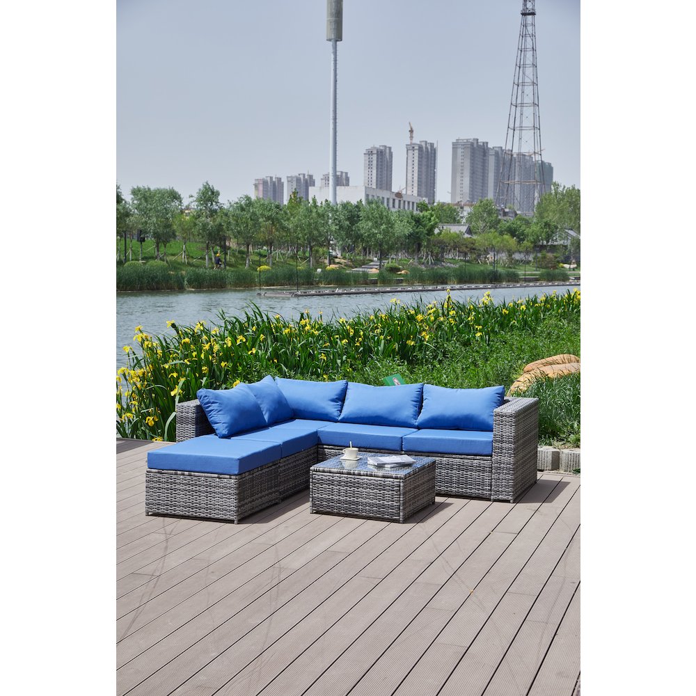 Nazimi 86'' Outdoor Patio Sectional. Picture 11