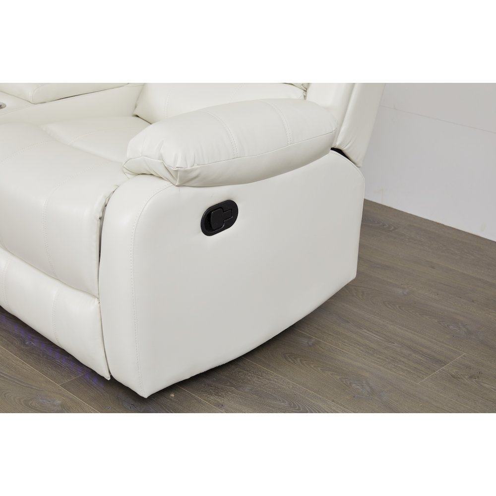 Faux Leather Manual Reclining Sofa Set – 2-Piece Home Theater Seating. Picture 3