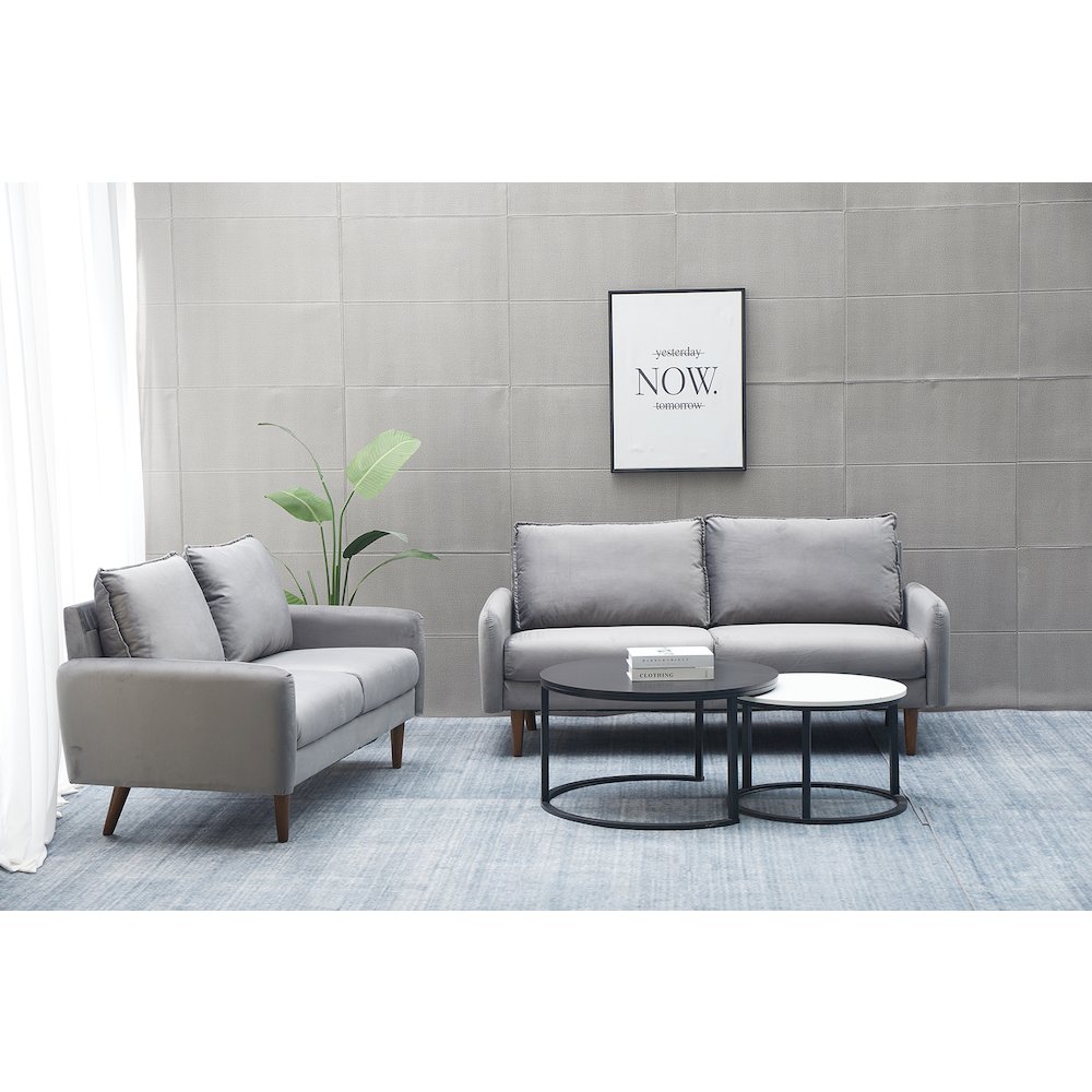 Jadier Velvet 2-piece Living Room Set. Picture 3