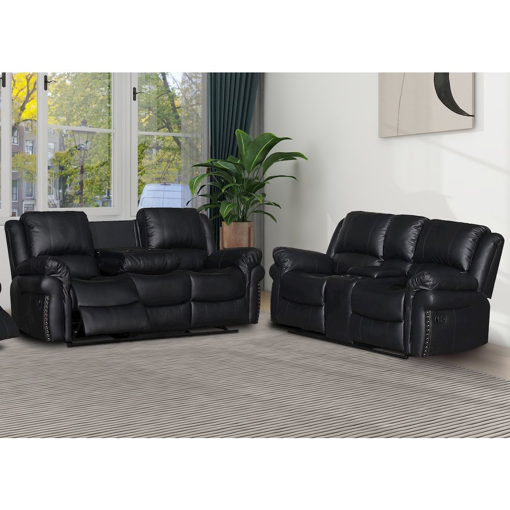 Dontiavion 2-Piece Faux Leather Living Room Set. Picture 2
