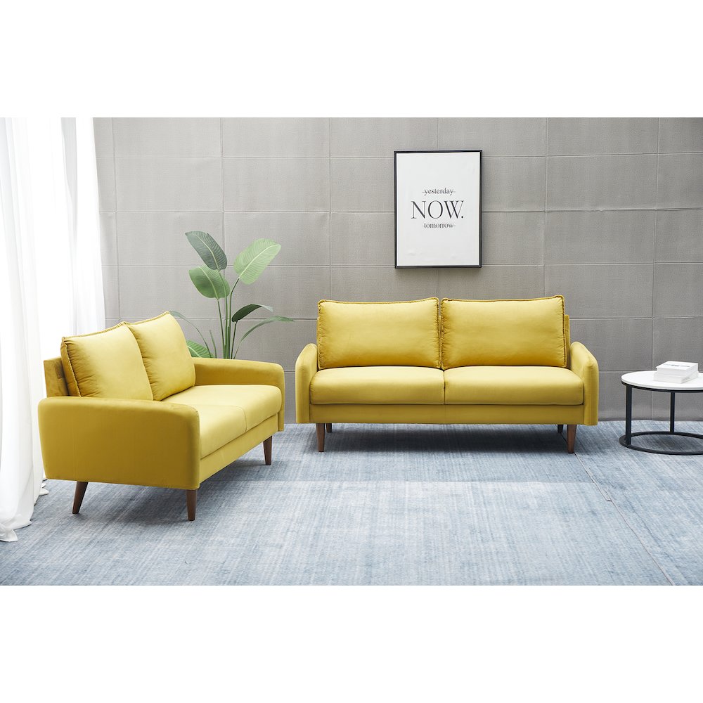 Jadier Velvet 2-piece Living Room Set. Picture 3