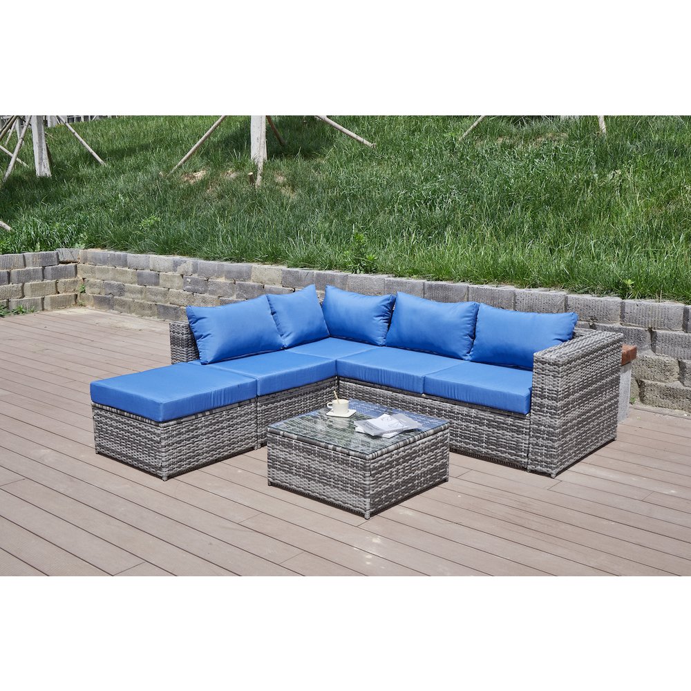 Nazimi 86'' Outdoor Patio Sectional. Picture 1