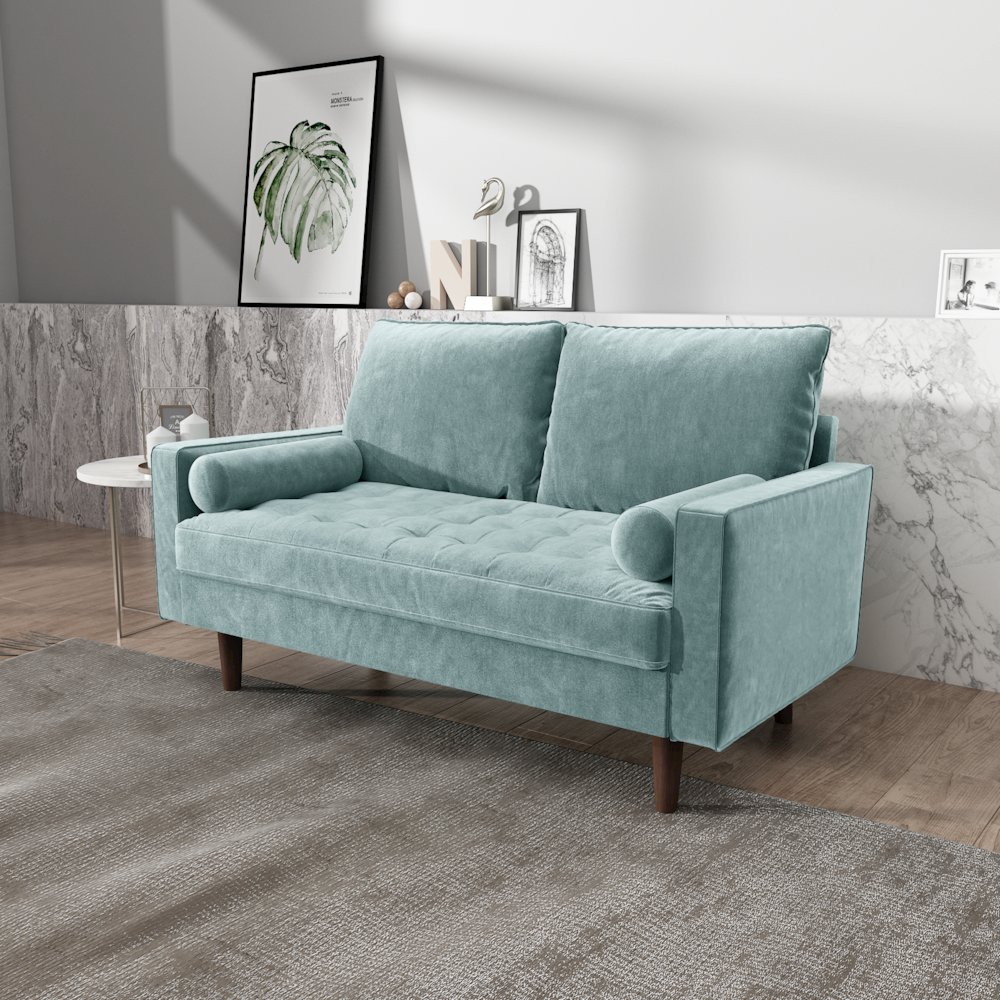 Mierei Square Arm Living Room Loveseat. Picture 4