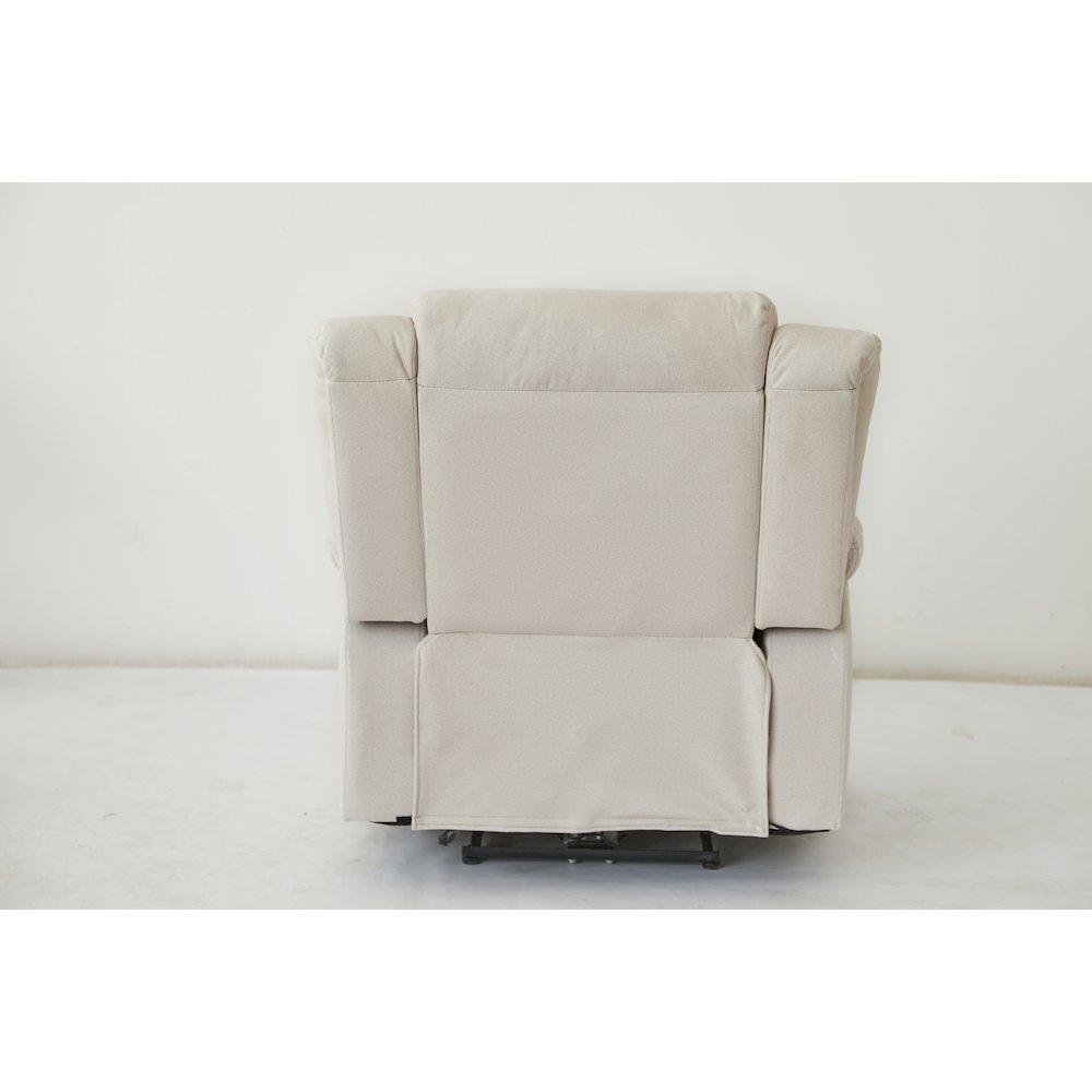 Kingway Adrien Fabric Power Recliner With USB in Beige. Picture 7