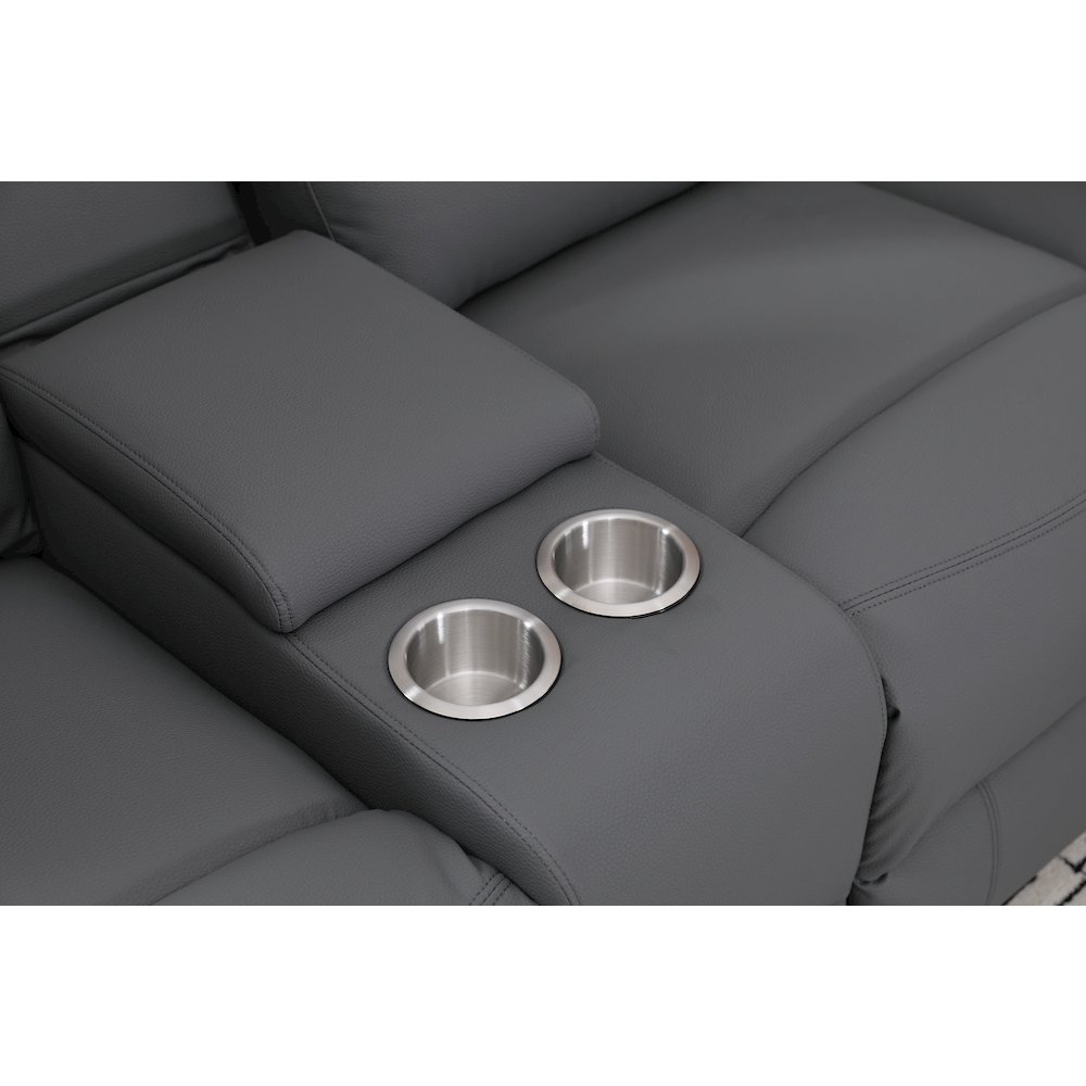 Modern Reclining Sectional Sofa with Cup Holders & Storage. Picture 12