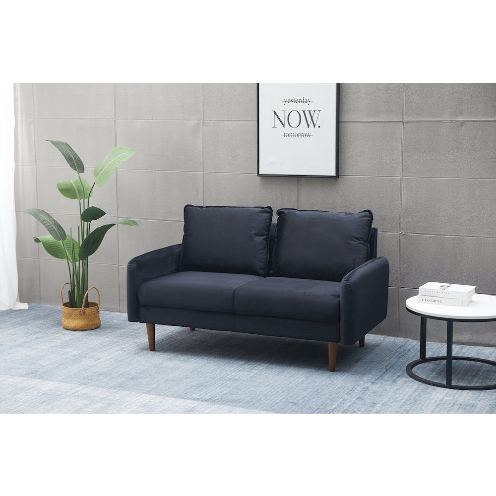 Jadier Velvet Living Room Loveseat. Picture 4