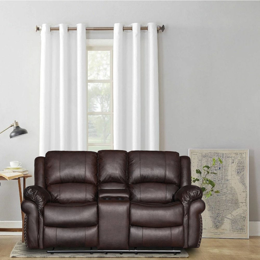 Dontiavion Faux Leather Living Room Loveseat. Picture 1