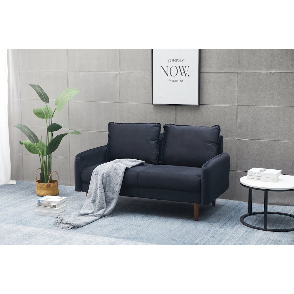 Jadier Velvet Living Room Loveseat. Picture 3