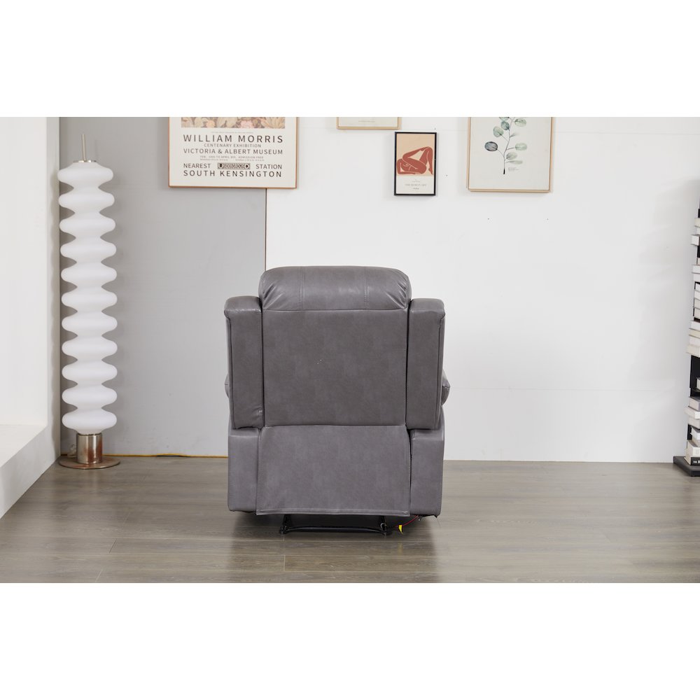 Luxury Faux Leather Recliner Chair with LED Lights. Picture 4