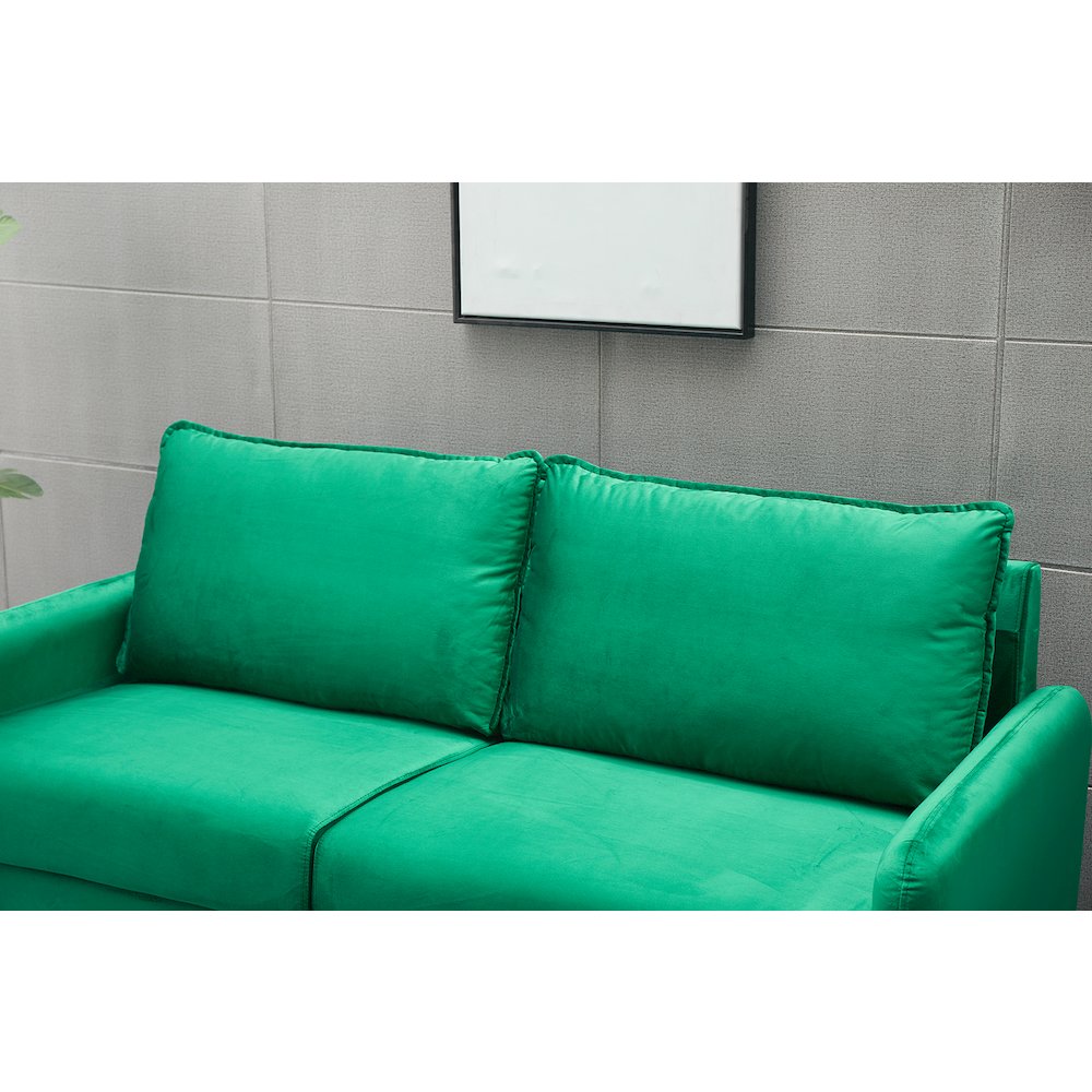 Jadier Velvet Living Room Sofa. Picture 3