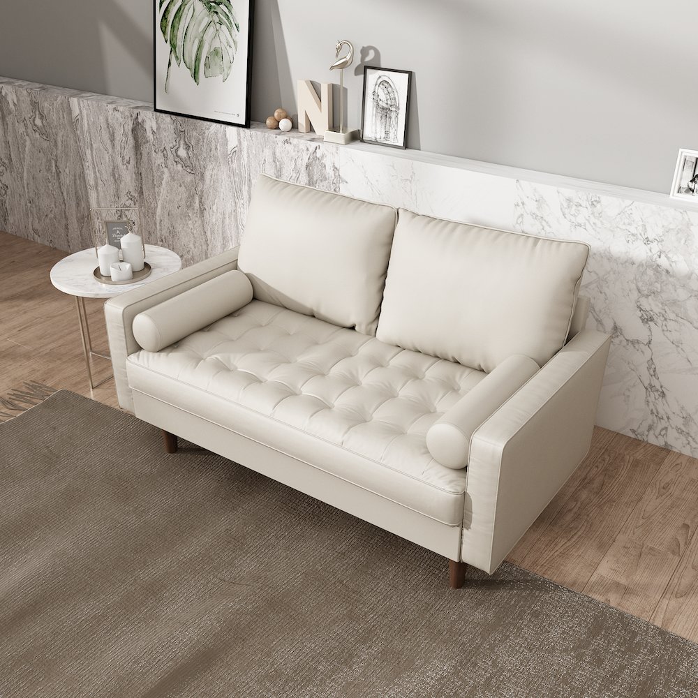 Mierei Square Arm Living Room Loveseat. Picture 4