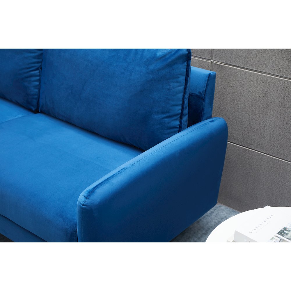 Jadier Velvet Living Room Sofa. Picture 6
