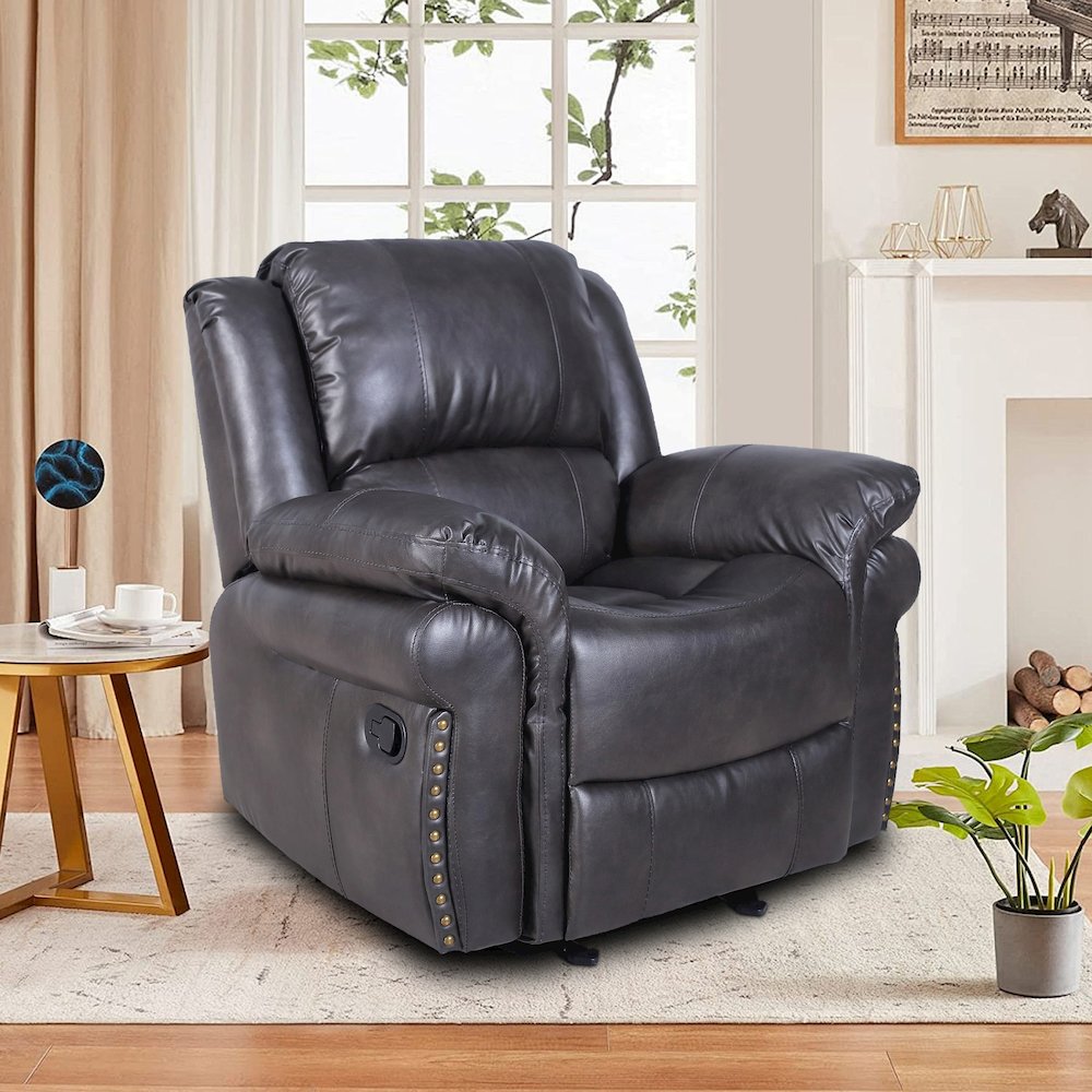 Dontiavion Faux Leather Living Room Recliner. Picture 2