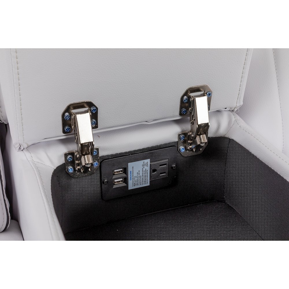 Raonne 3 - Piece Vegan Leather Power Reclining Sectional. Picture 7