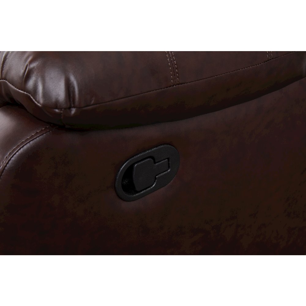 Faux Leather Manual Reclining Sofa Set – 3PC Home Theater Seating. Picture 3