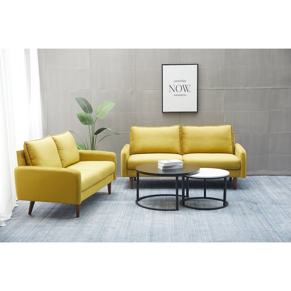 Jadier Velvet 2-piece Living Room Set. Picture 2