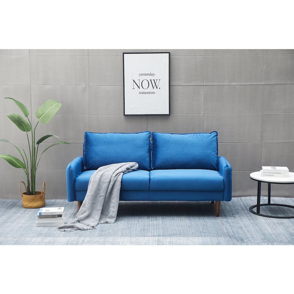 Jadier Velvet Living Room Sofa. Picture 4