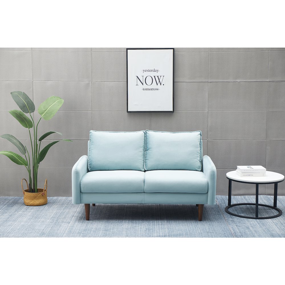 Jadier Velvet Living Room Loveseat. Picture 1