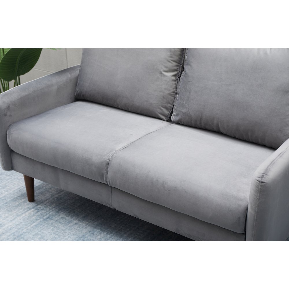 Jadier Velvet Living Room Loveseat. Picture 6