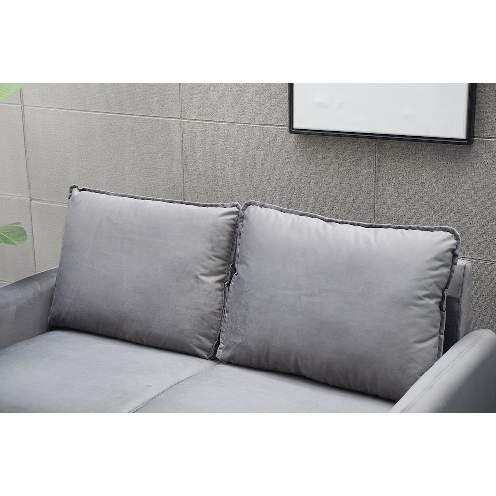 Jadier Velvet Living Room Loveseat. Picture 5