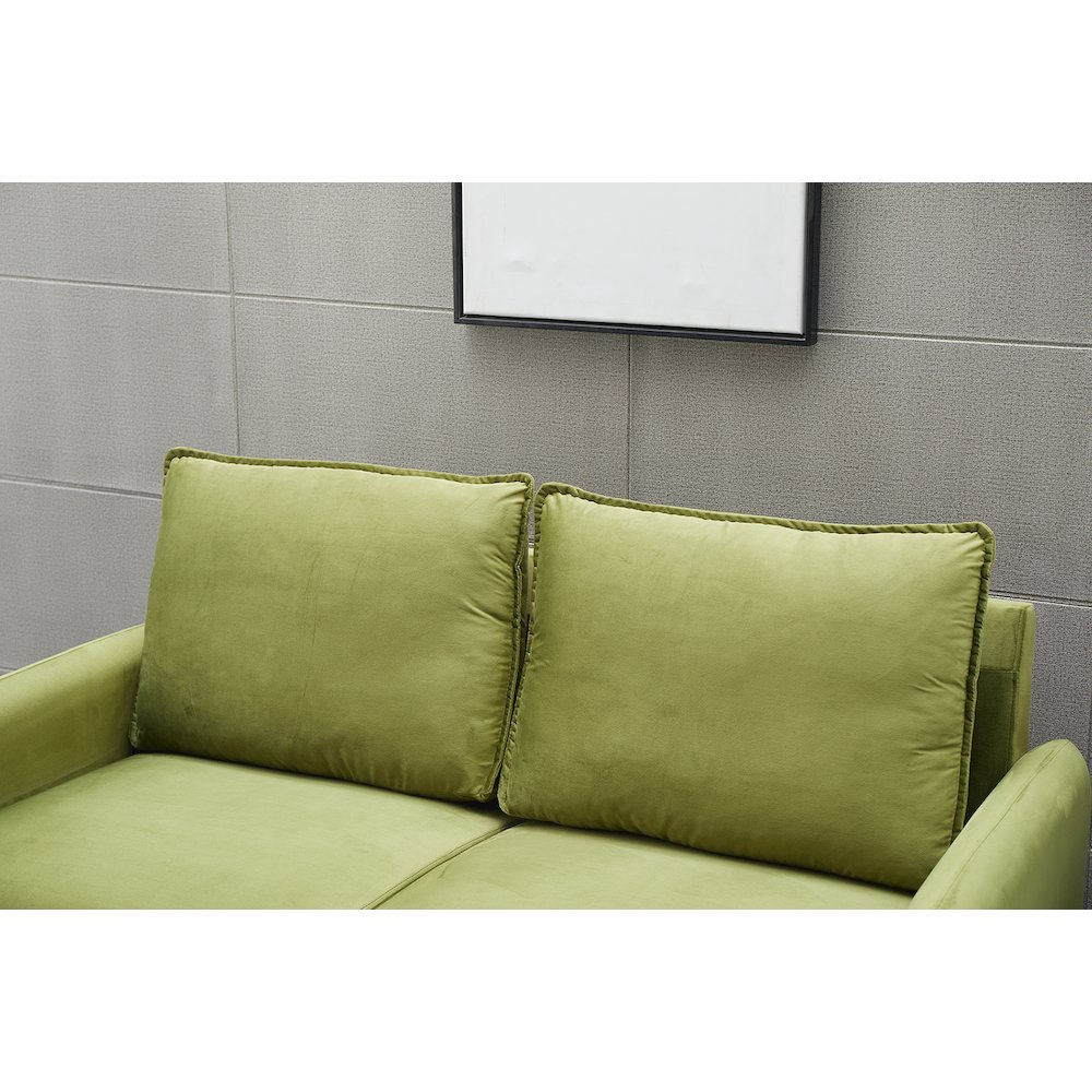 Jadier Velvet Living Room Loveseat. Picture 10