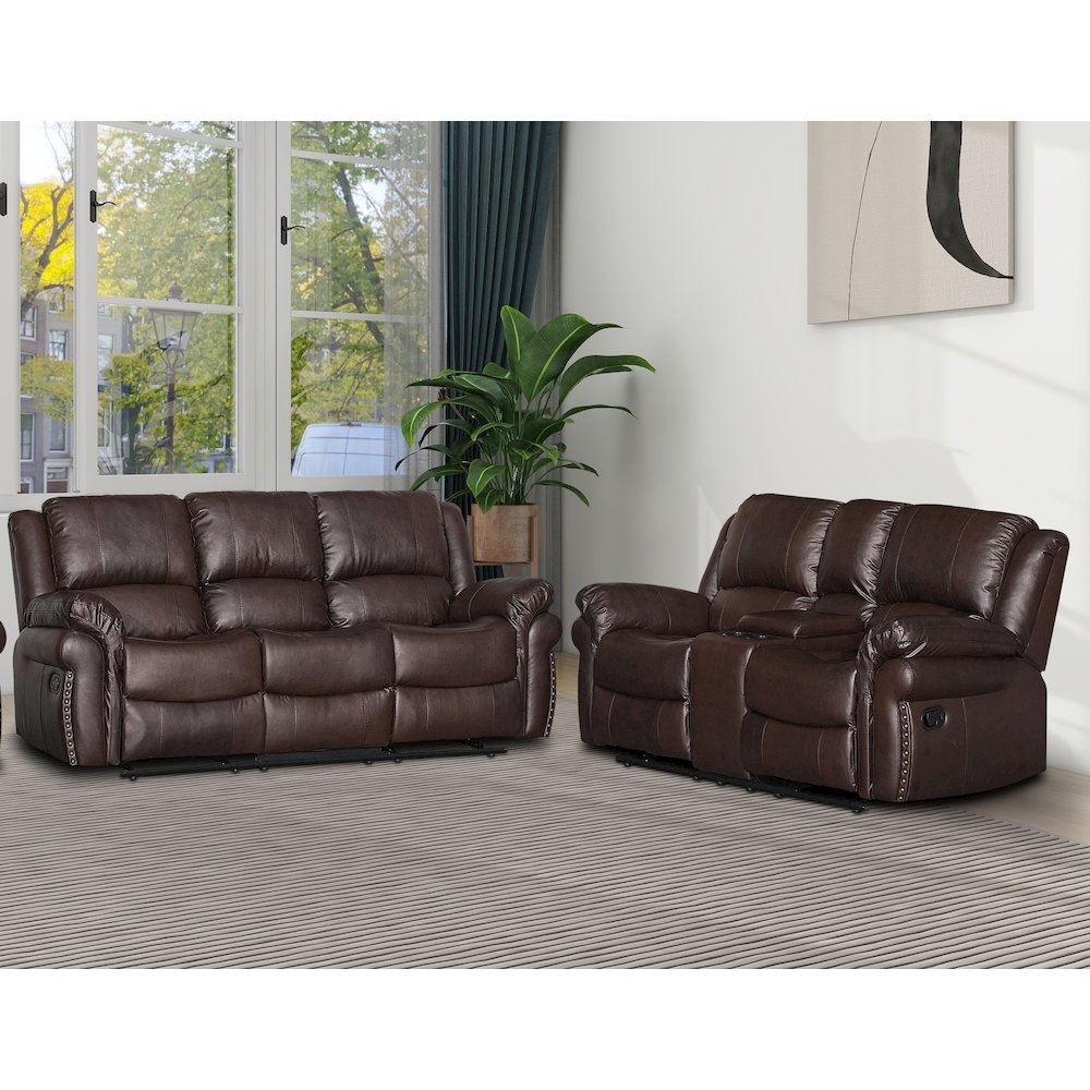 Dontiavion 2-Piece Faux Leather Living Room Set. Picture 1
