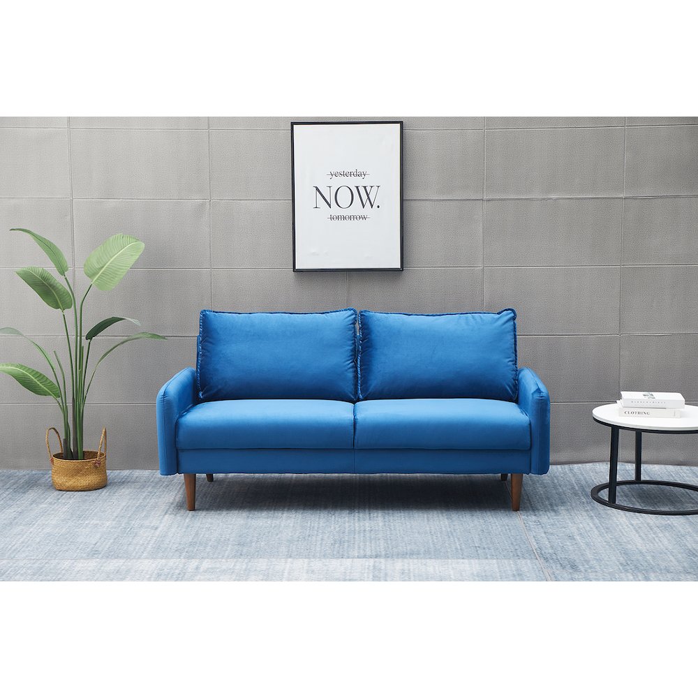 Jadier Velvet Living Room Sofa. Picture 3