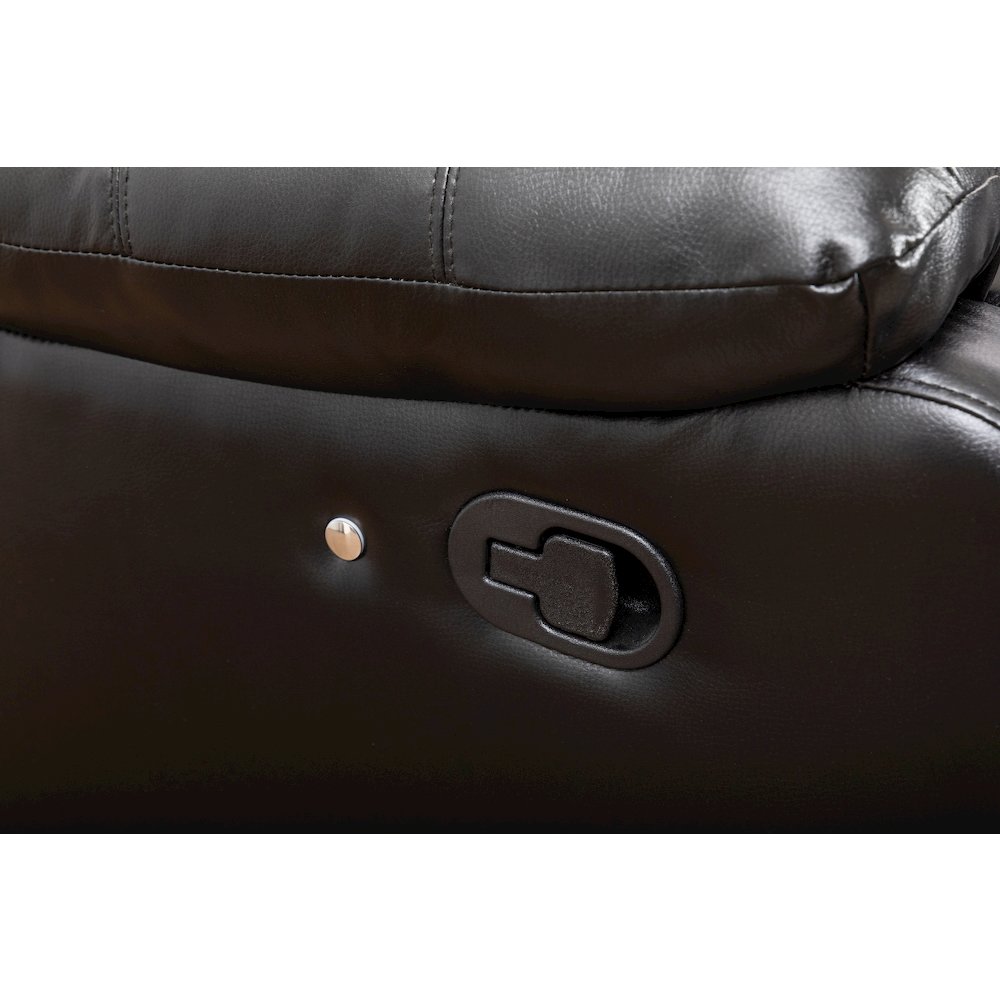 Donivi LED Faux Leather Reclining Sectional. Picture 6