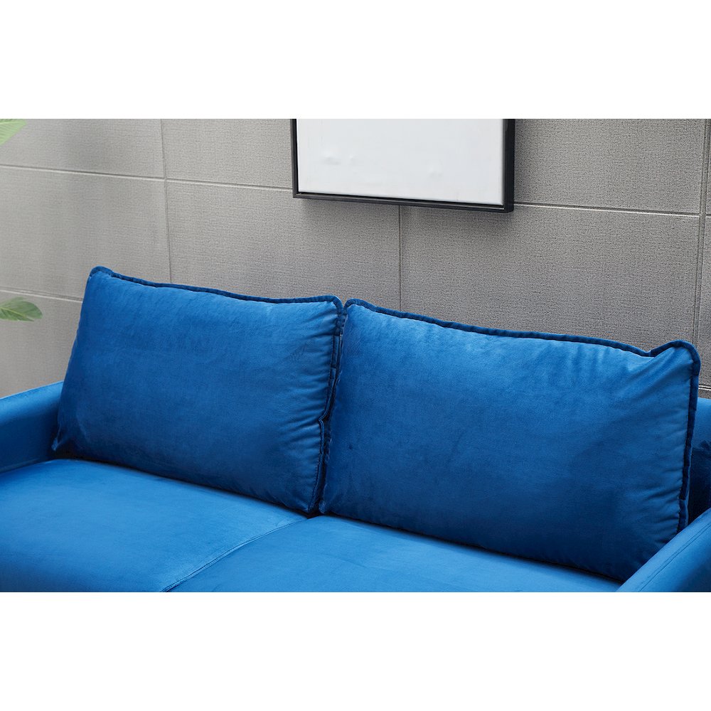 Jadier Velvet Living Room Sofa. Picture 5