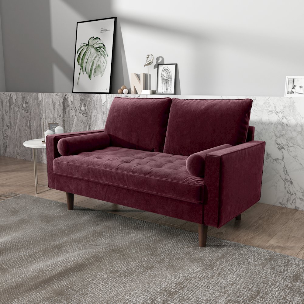 Mierei Square Arm Living Room Loveseat. Picture 4