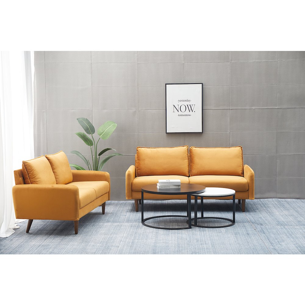 Jadier Velvet 2-piece Living Room Set. Picture 3