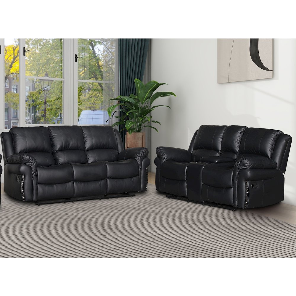 Dontiavion 2-Piece Faux Leather Living Room Set. Picture 1