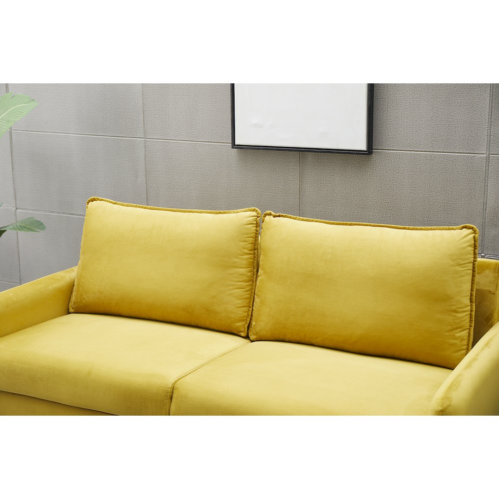 Jadier Velvet Living Room Sofa. Picture 5