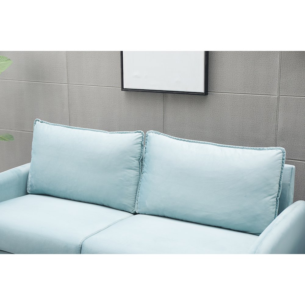Jadier Velvet Living Room Sofa. Picture 4