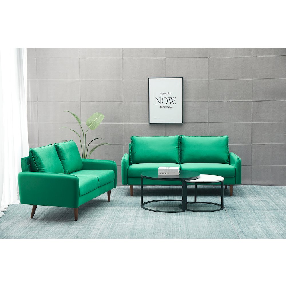 Jadier Velvet 2-piece Living Room Set. Picture 3