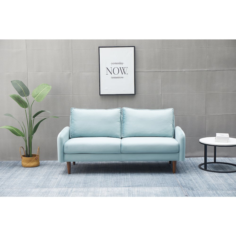 Jadier Velvet Living Room Sofa. Picture 3