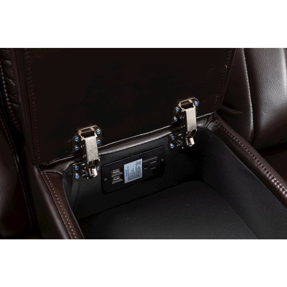 Raonne 3 - Piece Vegan Leather Power Reclining Sectional. Picture 8