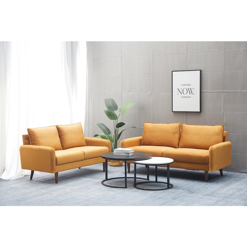 Jadier Velvet 2-piece Living Room Set. Picture 2