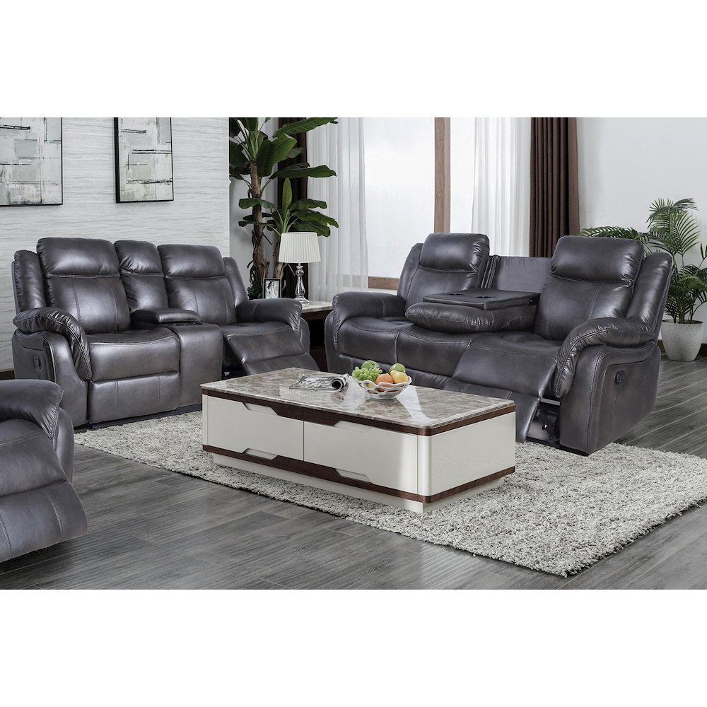 Dontiavion 2-Piece Faux Leather Living Room Set. Picture 1
