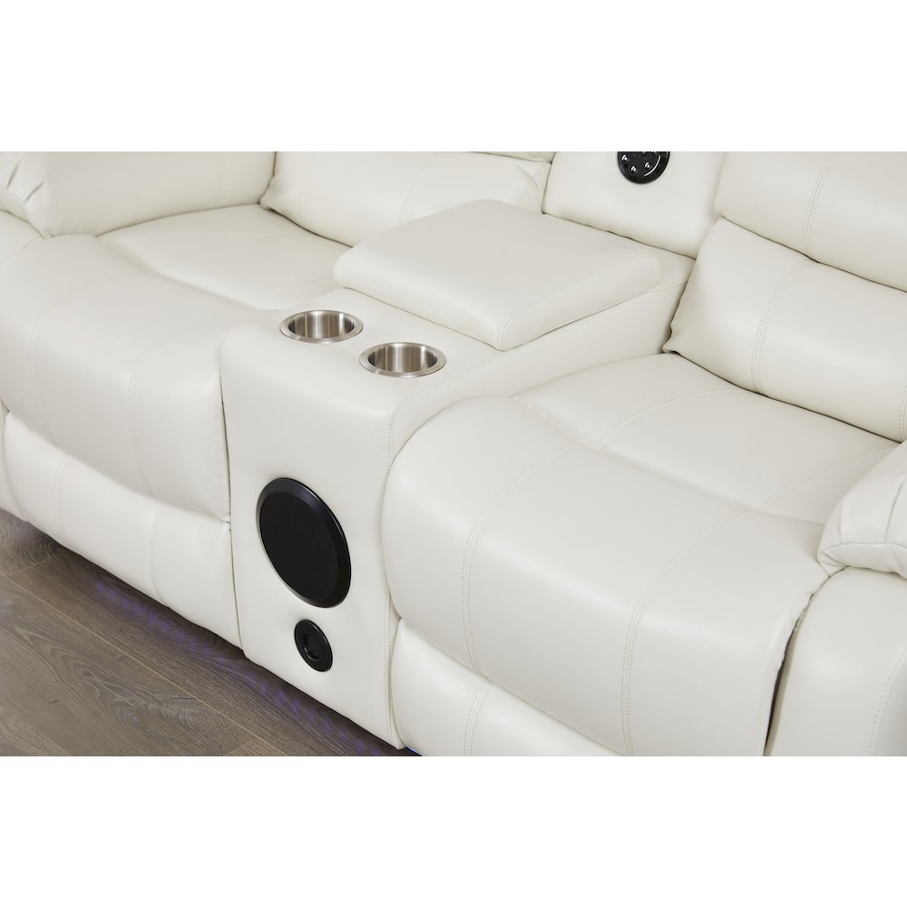 Faux Leather Manual Reclining Sofa Set – Three-Piece Home Theater Seating. Picture 4